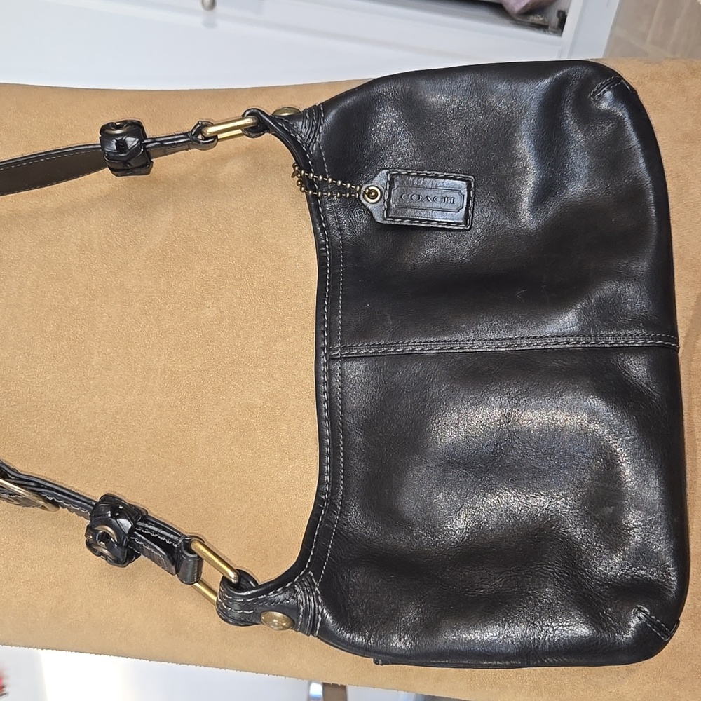 REDUCED - Coach Black Leather Shoulder Bag